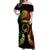 Personalised Pohnpei Independence Day Off Shoulder Maxi Dress Polynesian Tattoo and Plumeria Reggae Color