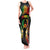 Personalised Pohnpei Independence Day Tank Maxi Dress Polynesian Tattoo and Plumeria Reggae Color