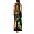 Personalised Pohnpei Independence Day Tank Maxi Dress Polynesian Tattoo and Plumeria Reggae Color