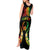 Personalised Pohnpei Independence Day Tank Maxi Dress Polynesian Tattoo and Plumeria Reggae Color