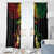 Personalised Pohnpei Independence Day Window Curtain Polynesian Tattoo and Plumeria Reggae Color