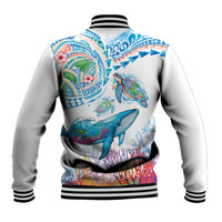 Hawaiian Turtles and Whales Baseball Jacket Polynesian Tropical Tattoo Ocean Style LT03 - Polynesian Pride