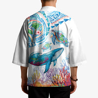 Hawaiian Turtles and Whales Kimono Polynesian Tropical Tattoo Ocean Style LT03 - Polynesian Pride