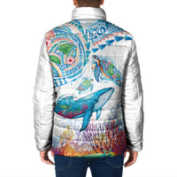 Hawaiian Turtles and Whales Padded Jacket Polynesian Tropical Tattoo Ocean Style LT03 - Polynesian Pride