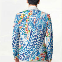 Hawaiian Turtle and Lei Blazer Tribal Kakau and Tropical Plants Human Heart LT03 - Polynesian Pride