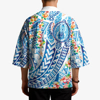 Hawaiian Turtle and Lei Kimono Tribal Kakau and Tropical Plants Human Heart LT03 - Polynesian Pride
