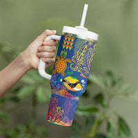 Hawaii Ocean Tumbler With Handle Pineapple Turtle and Mango Reef Triggerfish and Kakau Tattoo LT03 - Polynesian Pride