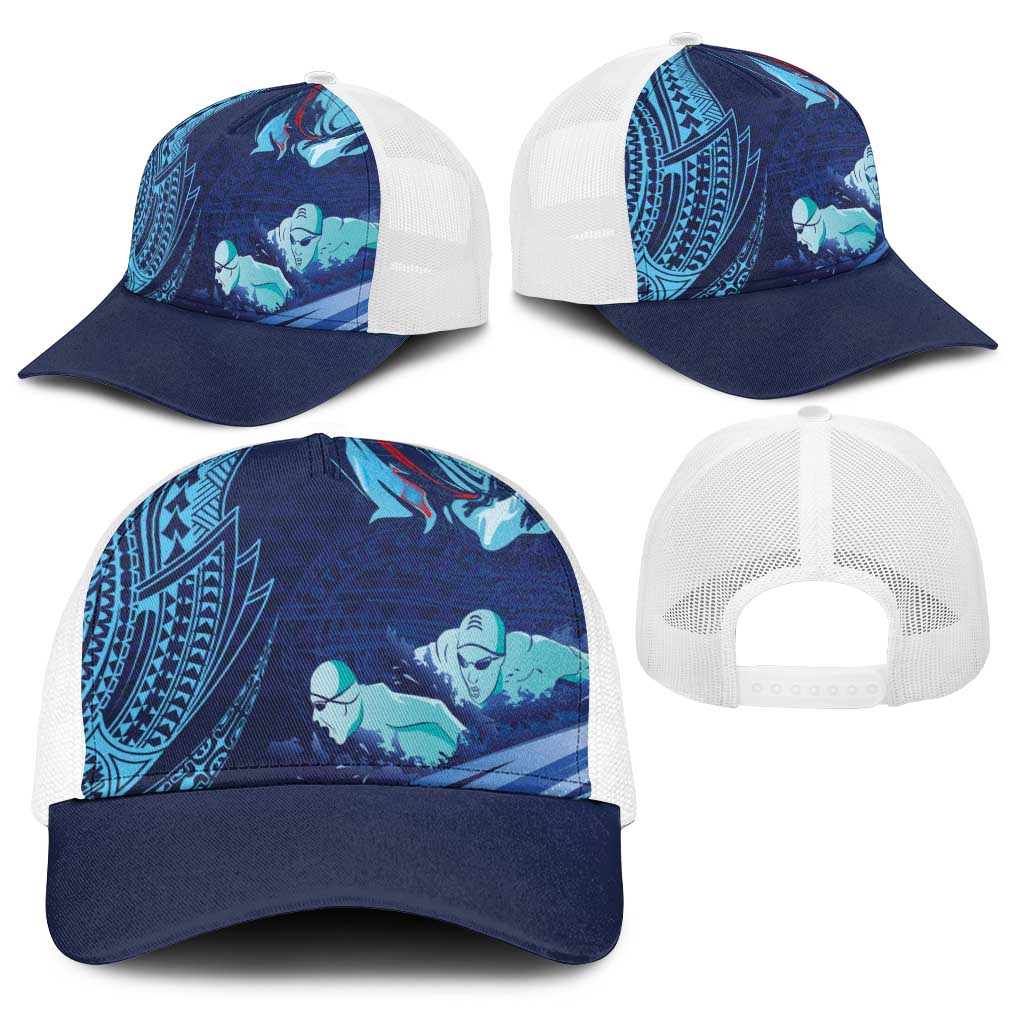 Hawaii Swimming Baseball Net Cap Tribal Sporty Style LT03 - Polynesian Pride
