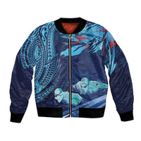 Personalized Hawaii Swimming Bomber Jacket Tribal Sporty Style LT03 Unisex Multicolor - Polynesian Pride