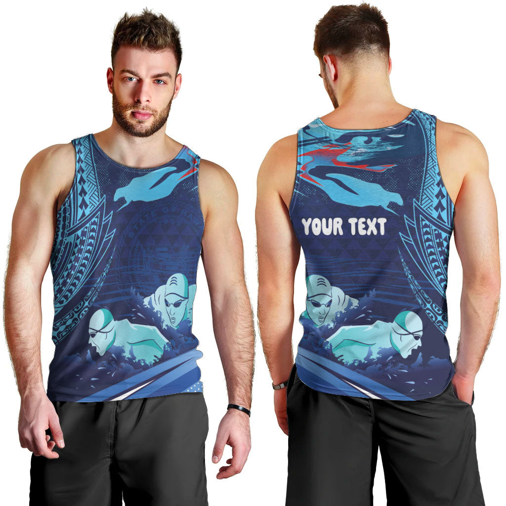 Personalized Hawaii Swimming Men Tank Top Tribal Sporty Style LT03 - Polynesian Pride