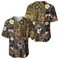 Hawaiian and Japanese Baseball Jersey Polynesian Tattoo with Japanese Culture Kintsugi Style LT03 - Polynesian Pride