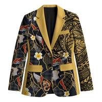 Hawaiian and Japanese Blazer Polynesian Tattoo with Japanese Culture Kintsugi Style LT03 Unisex Multicolor - Polynesian Pride