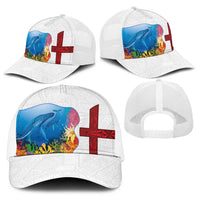 Tonga Swimming with Whales Baseball Net Cap Ngatu Pattern LT03 - Polynesian Pride
