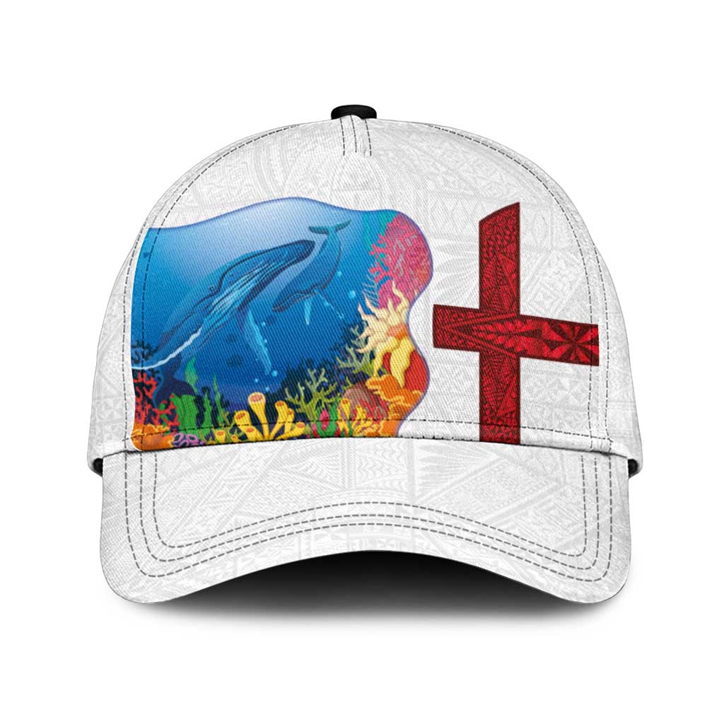Tonga Swimming with Whales Classic Cap Ngatu Pattern LT03 Universal Fit Multicolor - Polynesian Pride
