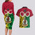 Vanuatu Couples Matching Long Sleeve Bodycon Dress and Hawaiian Shirt Pig Tusk Mix Maori Pattern and Namele Leaf LT03 - Polynesian Pride