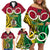 Vanuatu Family Matching Off Shoulder Short Dress and Hawaiian Shirt Pig Tusk Mix Maori Pattern and Namele Leaf LT03 - Polynesian Pride