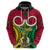 Vanuatu Hoodie Pig Tusk Mix Maori Pattern and Namele Leaf LT03 - Polynesian Pride