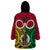 Vanuatu Wearable Blanket Hoodie Pig Tusk Mix Maori Pattern and Namele Leaf LT03 - Polynesian Pride