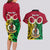 Personalised Vanuatu Couples Matching Long Sleeve Bodycon Dress and Hawaiian Shirt Pig Tusk Mix Maori Pattern and Namele Leaf LT03 - Polynesian Pride