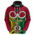 Personalised Vanuatu Hoodie Pig Tusk Mix Maori Pattern and Namele Leaf LT03 - Polynesian Pride