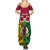 Personalised Vanuatu Summer Maxi Dress Pig Tusk Mix Maori Pattern and Namele Leaf LT03 - Polynesian Pride