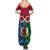 Vanuatu Shefa Province Summer Maxi Dress Pig Tusk Mix Maori Pattern and Namele Leaf LT03 - Polynesian Pride