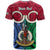 Personalised Vanuatu Shefa Province T Shirt Pig Tusk Mix Maori Pattern and Namele Leaf LT03 - Polynesian Pride