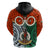 Vanuatu Penama Province Hoodie Pig Tusk Mix Maori Pattern and Namele Leaf LT03 - Polynesian Pride