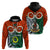 Vanuatu Penama Province Hoodie Pig Tusk Mix Maori Pattern and Namele Leaf LT03 - Polynesian Pride