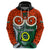 Vanuatu Penama Province Hoodie Pig Tusk Mix Maori Pattern and Namele Leaf LT03 - Polynesian Pride