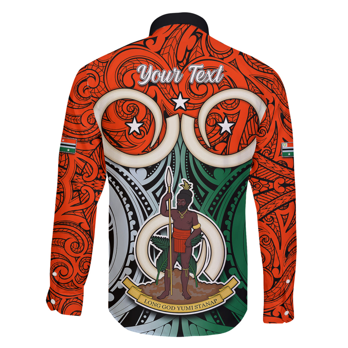Personalised Vanuatu Penama Province Family Matching Puletasi Dress and Hawaiian Shirt Pig Tusk Mix Maori Pattern and Namele Leaf LT03 - Polynesian Pride