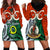 Personalised Vanuatu Penama Province Hoodie Dress Pig Tusk Mix Maori Pattern and Namele Leaf LT03 - Polynesian Pride