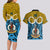 Vanuatu Sanma Province Couples Matching Long Sleeve Bodycon Dress and Hawaiian Shirt Pig Tusk Mix Maori Pattern and Namele Leaf LT03 - Polynesian Pride