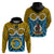 Vanuatu Sanma Province Hoodie Pig Tusk Mix Maori Pattern and Namele Leaf LT03 - Polynesian Pride