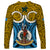 Vanuatu Sanma Province Long Sleeve Shirt Pig Tusk Mix Maori Pattern and Namele Leaf LT03 - Polynesian Pride