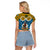 Vanuatu Sanma Province Raglan Cropped T Shirt Pig Tusk Mix Maori Pattern and Namele Leaf LT03 - Polynesian Pride