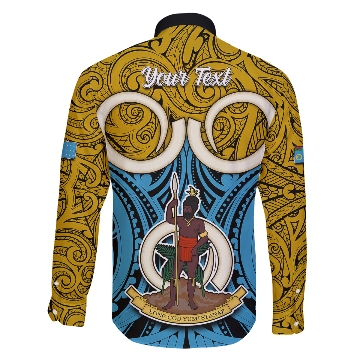 Personalised Vanuatu Sanma Province Family Matching Summer Maxi Dress and Hawaiian Shirt Pig Tusk Mix Maori Pattern and Namele Leaf LT03 - Polynesian Pride