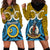 Personalised Vanuatu Sanma Province Hoodie Dress Pig Tusk Mix Maori Pattern and Namele Leaf LT03 - Polynesian Pride