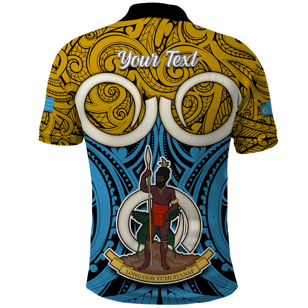 Personalised Vanuatu Sanma Province Polo Shirt Pig Tusk Mix Maori Pattern and Namele Leaf LT03 - Polynesian Pride