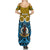 Personalised Vanuatu Sanma Province Summer Maxi Dress Pig Tusk Mix Maori Pattern and Namele Leaf LT03 - Polynesian Pride