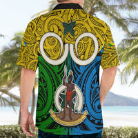 Vanuatu Malampa Province Hawaiian Shirt Pig Tusk Mix Maori Pattern and Namele Leaf LT03 - Polynesian Pride