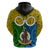 Vanuatu Malampa Province Hoodie Pig Tusk Mix Maori Pattern and Namele Leaf LT03 - Polynesian Pride