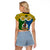 Vanuatu Malampa Province Raglan Cropped T Shirt Pig Tusk Mix Maori Pattern and Namele Leaf LT03 - Polynesian Pride