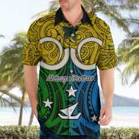 Personalised Vanuatu Malampa Province Hawaiian Shirt Pig Tusk Mix Maori Pattern and Namele Leaf LT03 - Polynesian Pride