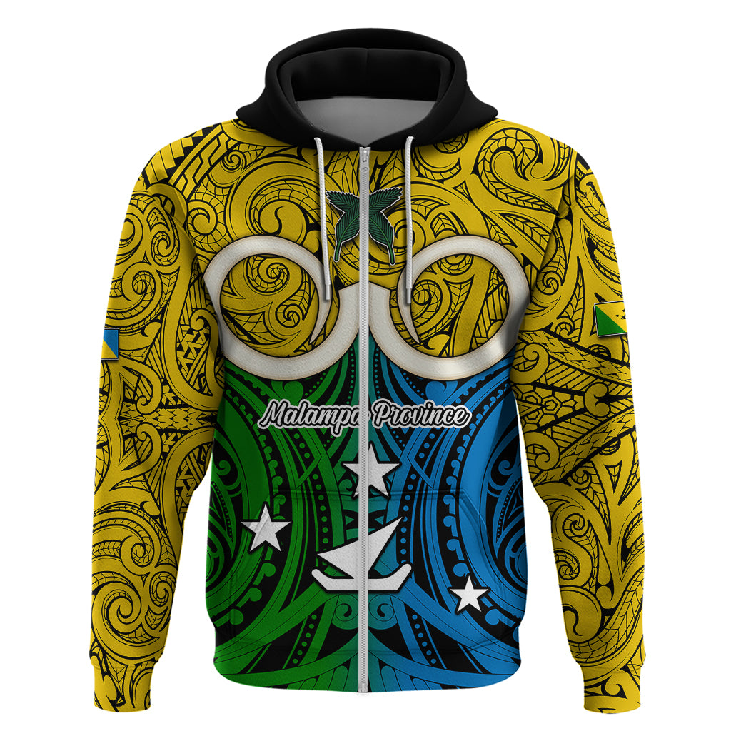 Personalised Vanuatu Malampa Province Hoodie Pig Tusk Mix Maori Pattern and Namele Leaf LT03 - Polynesian Pride