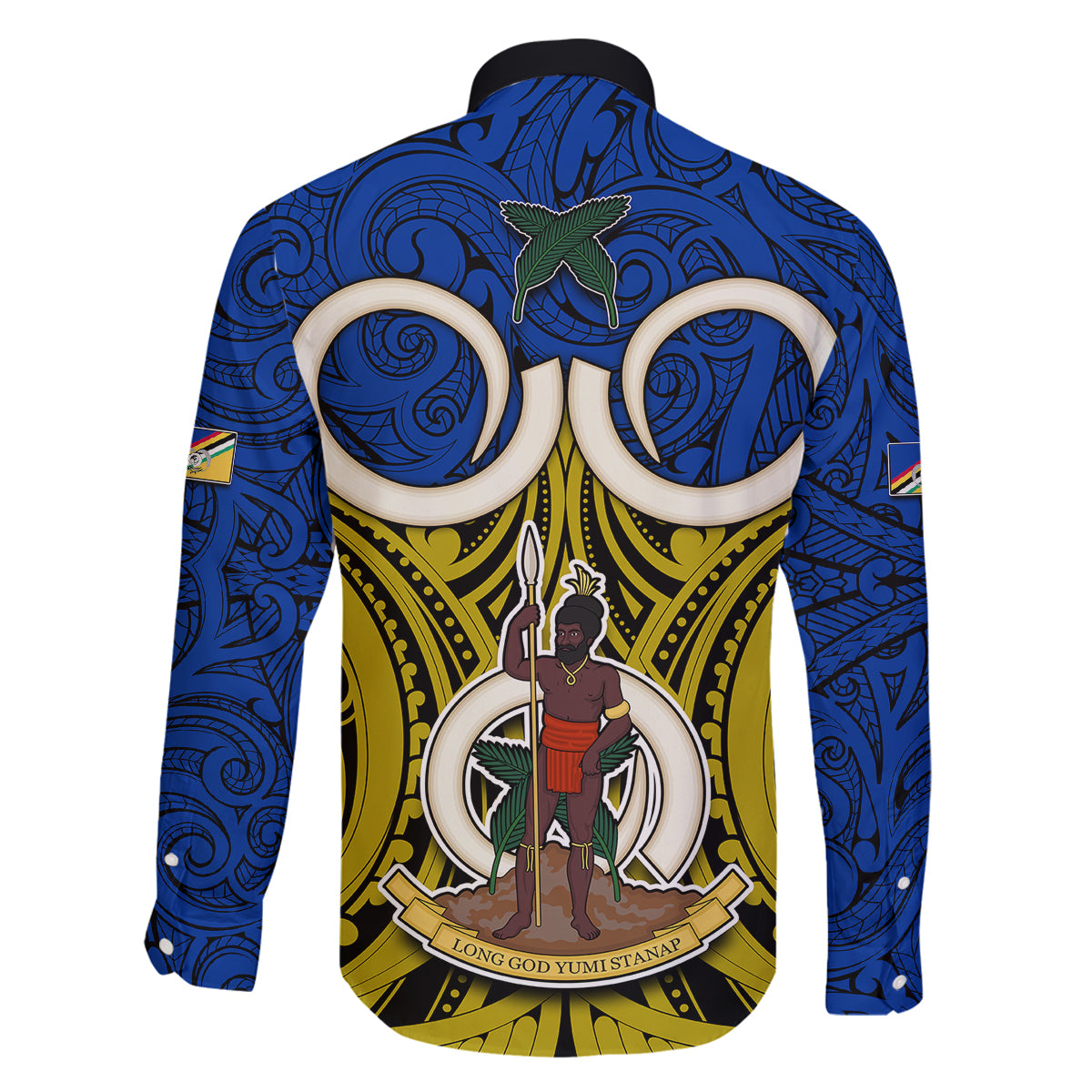 Vanuatu Torba Province Family Matching Long Sleeve Bodycon Dress and Hawaiian Shirt Pig Tusk Mix Maori Pattern and Namele Leaf LT03 - Polynesian Pride