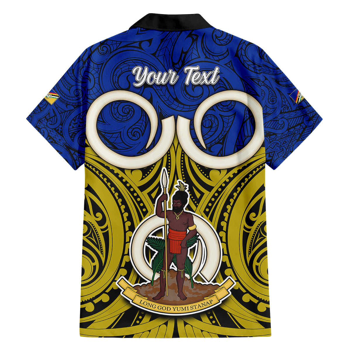 Personalised Vanuatu Torba Province Family Matching Puletasi Dress and Hawaiian Shirt Pig Tusk Mix Maori Pattern and Namele Leaf LT03 - Polynesian Pride