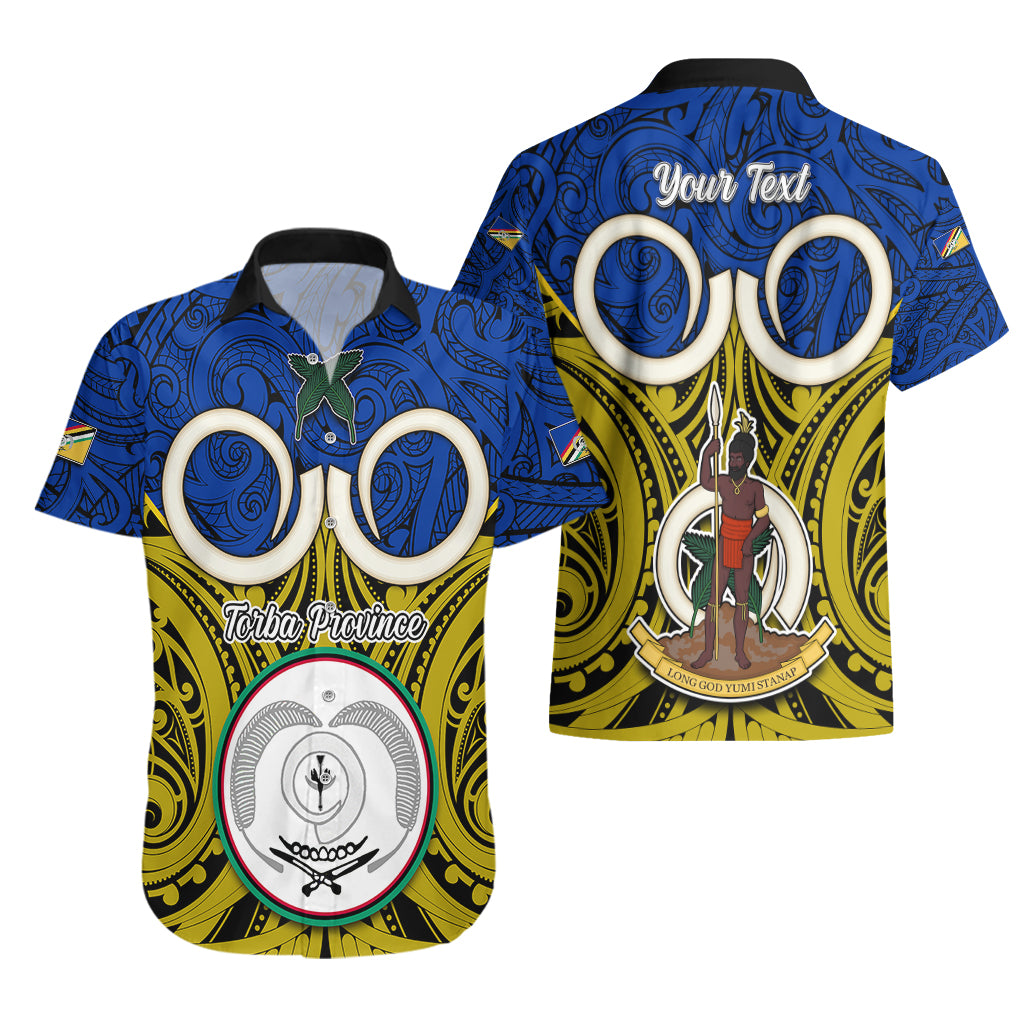 Personalised Vanuatu Torba Province Hawaiian Shirt Pig Tusk Mix Maori Pattern and Namele Leaf LT03 - Polynesian Pride