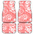 Hawaii Kauai Island Car Mats Hibiscus Pattern Seamless Tribal Simple Pink Pastel LT03 Pink - Polynesian Pride