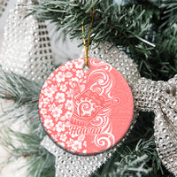 Hawaii Kauai Island Ceramic Ornament Hibiscus Pattern Seamless Tribal Simple Pink Pastel LT03 - Polynesian Pride